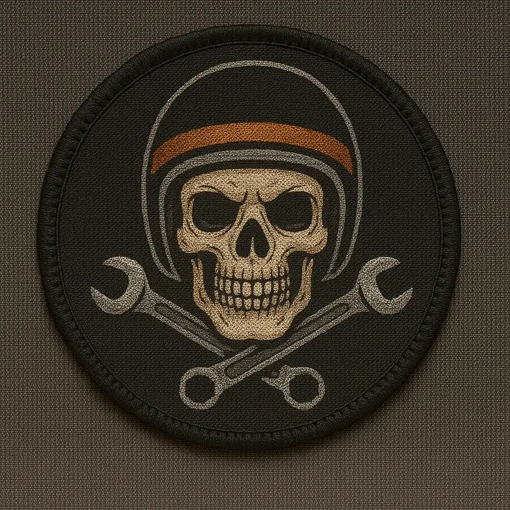 Motorcycle woven patches